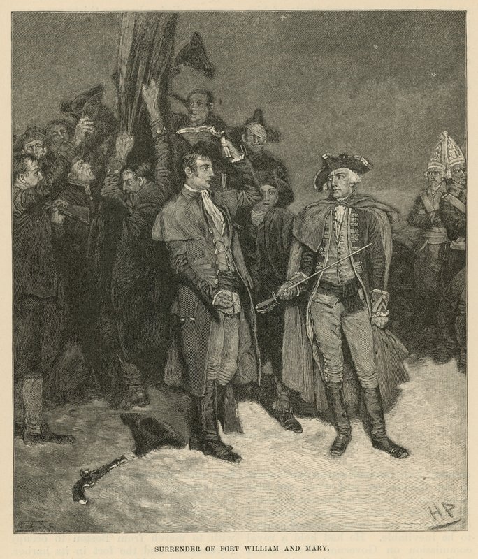 Overgave van Fort William en Mary door Howard Pyle
