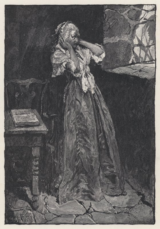 Marie Antoinette in de gevangenis in de Toren van de Tempel door Howard (after) Pyle