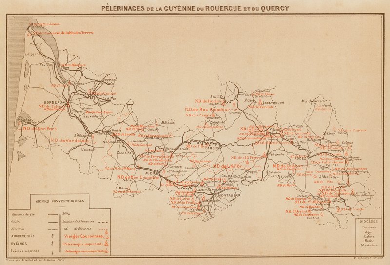 Pelgrimstochten van Guyenne Du Rouergue en Quercy door Hubert Clerget