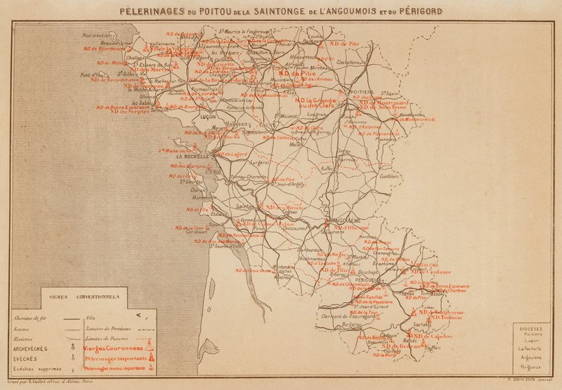 Pelgrimages van Poitou, Saintonge, Angoumois en Perigord door Hubert Clerget