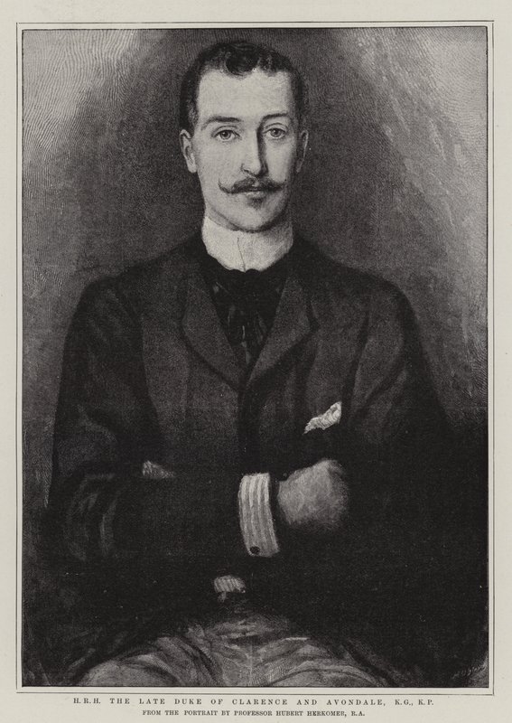 Zijne Koninklijke Hoogheid de overleden hertog van Clarence en Avondale, KG, KP door Hubert von Herkomer