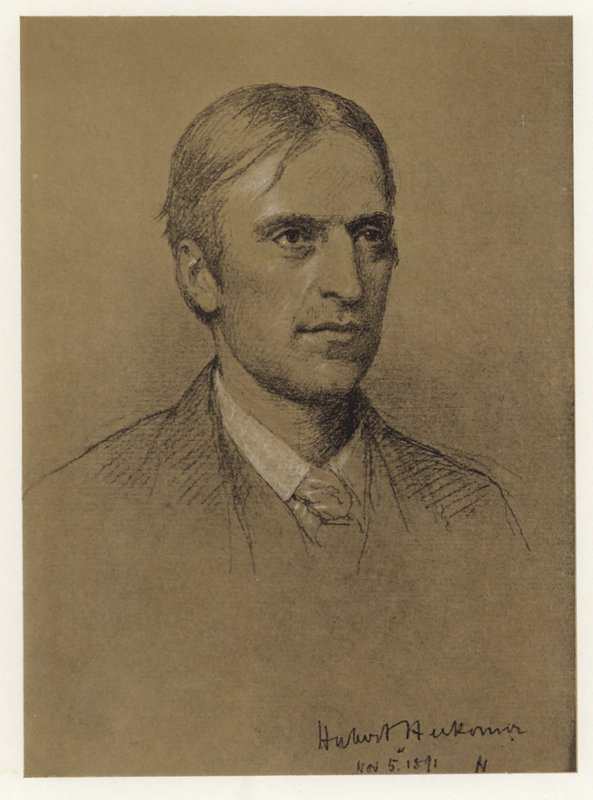 Zelfportret van Hubert Herkomer door Hubert von Herkomer