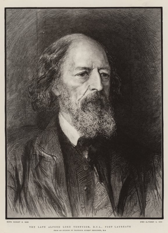 De overleden Alfred Lord Tennyson, DCL, Dichter Laureaat door Hubert von Herkomer