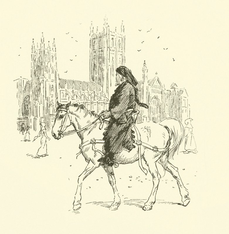 Geoffrey Chaucer te Paard door Hugh Thomson