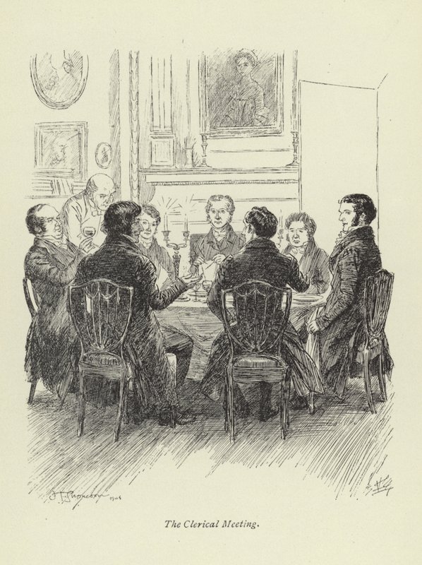 Illustratie voor Amos Barton door Hugh Thomson