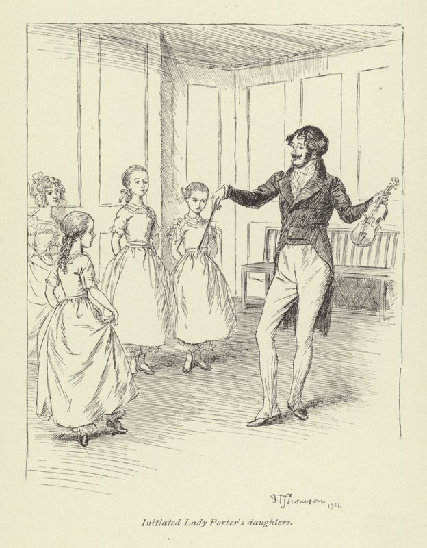 Illustratie voor Amos Barton door Hugh Thomson