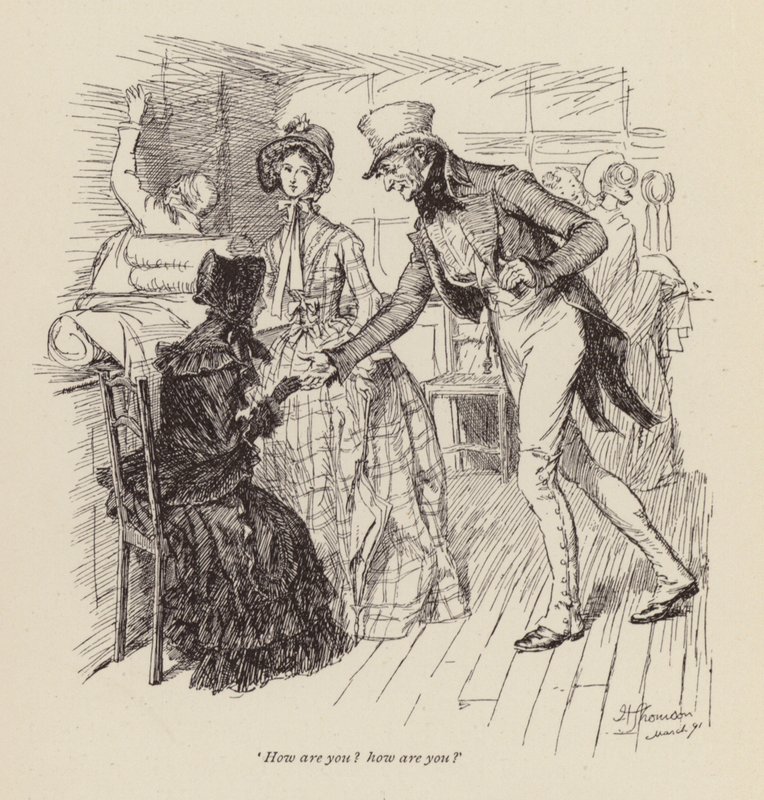 Illustratie voor Cranford door Mrs Gaskell door Hugh Thomson