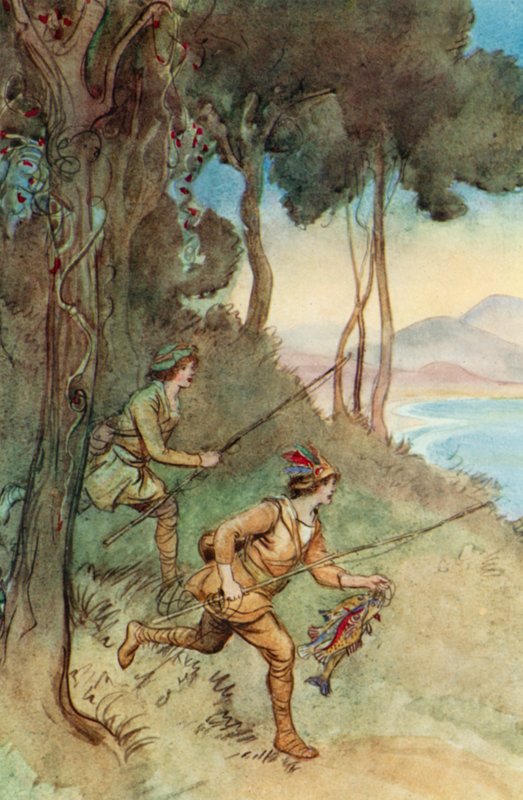Illustratie voor J M Barries The Admirable Crichton door Hugh Thomson