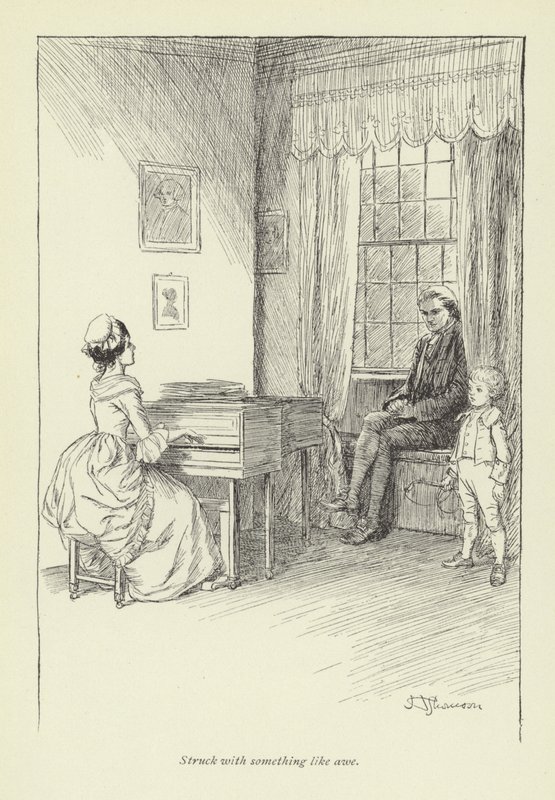 Illustratie voor Mr Gilfils Liefdesverhaal door Hugh Thomson