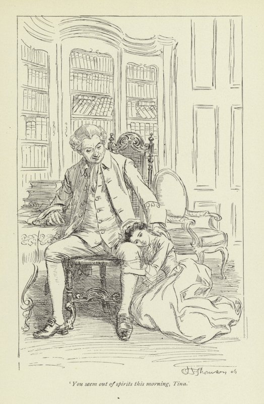 Illustratie voor Mr Gilfils Liefdesverhaal door Hugh Thomson