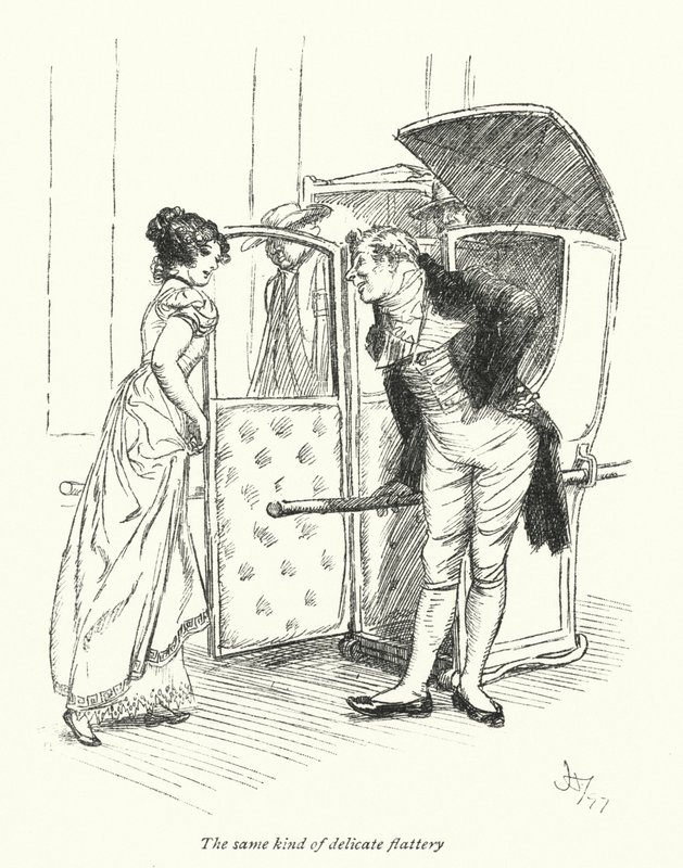 Illustratie voor Northanger Abbey door Jane Austen door Hugh Thomson