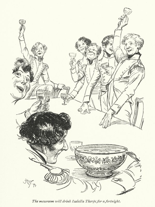 Illustratie voor Northanger Abbey door Jane Austen door Hugh Thomson