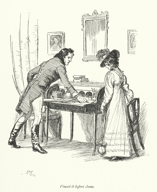 Illustratie voor Persuasion door Jane Austen (litho) door Hugh Thomson