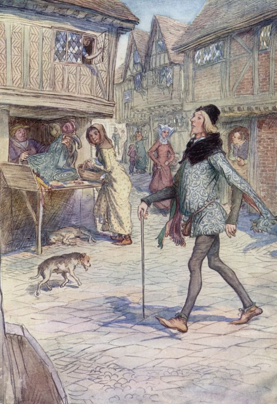Illustratie voor The Merry Wives of Windsor door Hugh Thomson