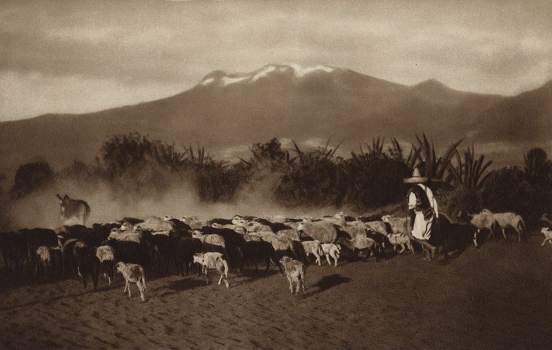 Mexico: De omgeving van Amecameca (z/w foto) door Hugo Brehme