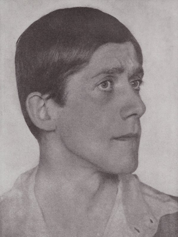 Oskar Kokoschka, Oostenrijks kunstenaar en schrijver (z/w foto) door Hugo Erfurth