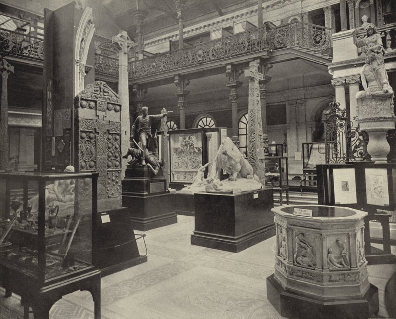 Centrale hof, Dublin Museum voor Wetenschap en Kunst door Irish Photographer