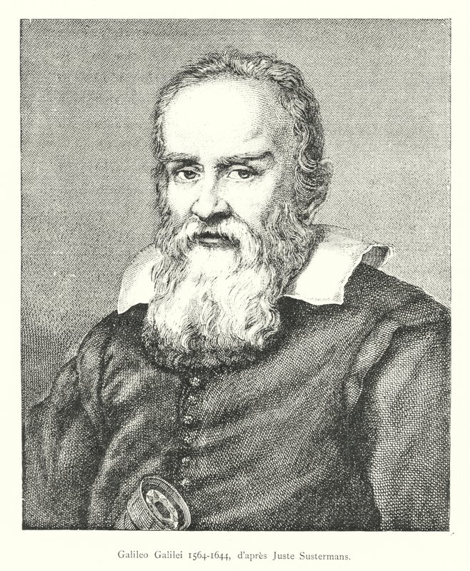 Galileo Galilei 1564-1644, naar Juste Sustermans door Italian School