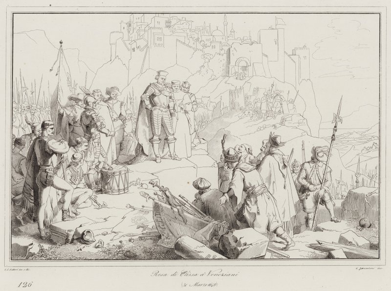 Resa di Clissa a Veneziani, 1648 door Italian School