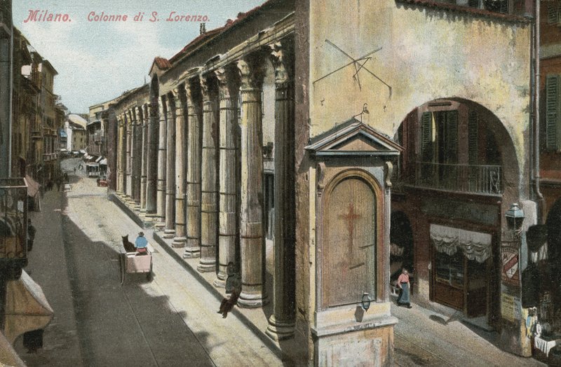 Zuilen van San Lorenzo, Milaan door Italian Photographer