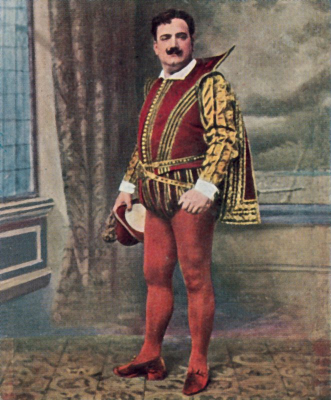 Enrico Caruso, Italiaanse operazanger (ingekleurde foto) door Italian Photographer