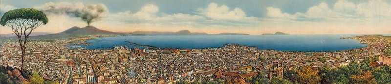 Napels / Napoli: Panorama Generale (gekleurde foto) door Italian Photographer