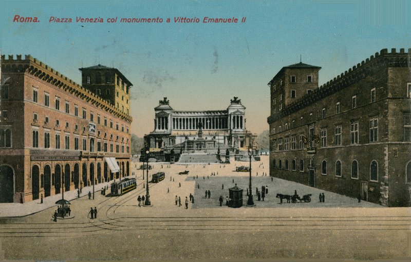 Piazza Venezia en monument voor koning Victor Emmanuel II van Italië, Rome door Italian Photographer