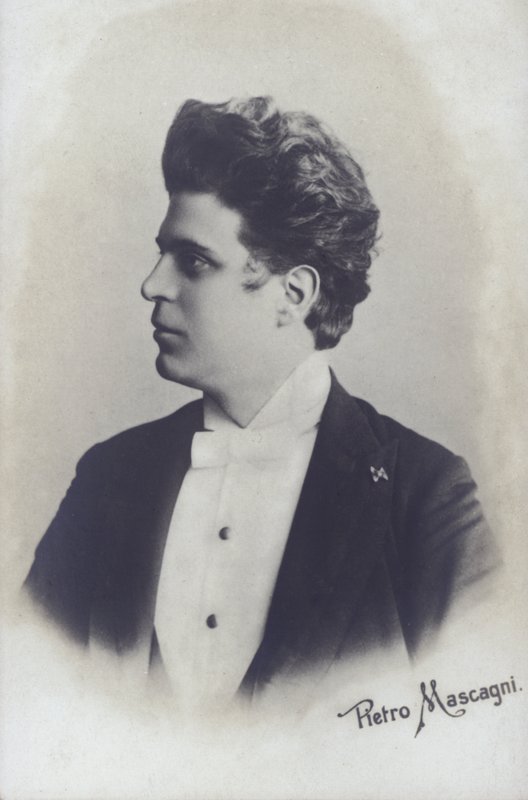 Pietro Mascagni, Italiaanse componist van de opera Cavalleria Rusticana door Italian Photographer