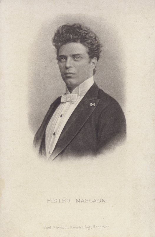 Pietro Mascagni, Italiaanse componist van de opera Cavalleria Rusticana door Italian Photographer