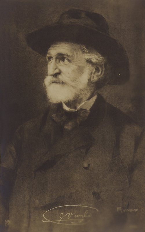 Portret van Giuseppe Verdi door Italian Photographer
