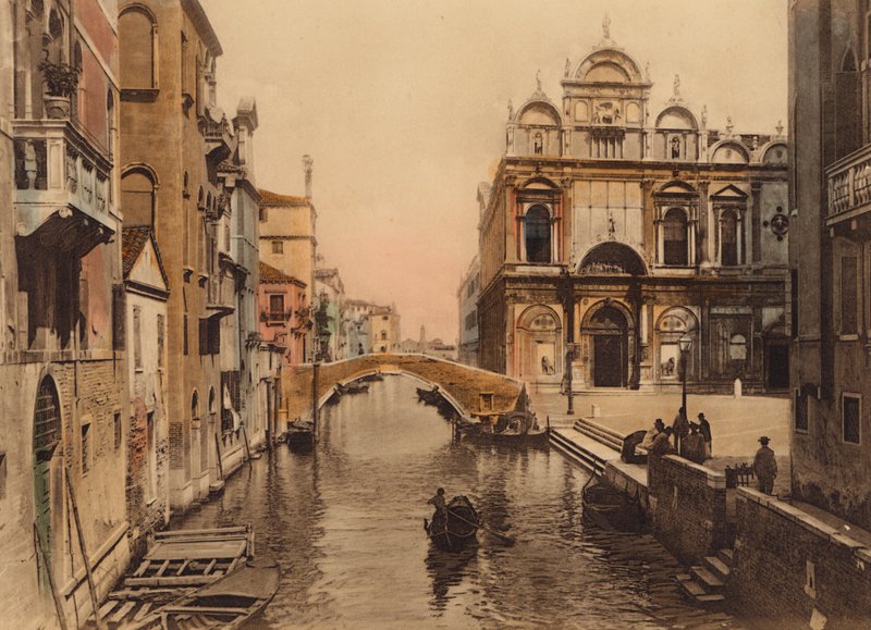 Venetië / Venice: Rio dei Mendicanti (gekleurde foto) door Italian Photographer