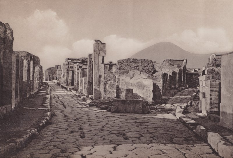 Via Consolare e Porta Di Ercolano, Consulaire Weg, Poort van Herculanum door Italian Photographer