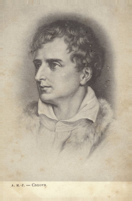 Antonio Canova, Italiaanse beeldhouwer (litho) door Italian School