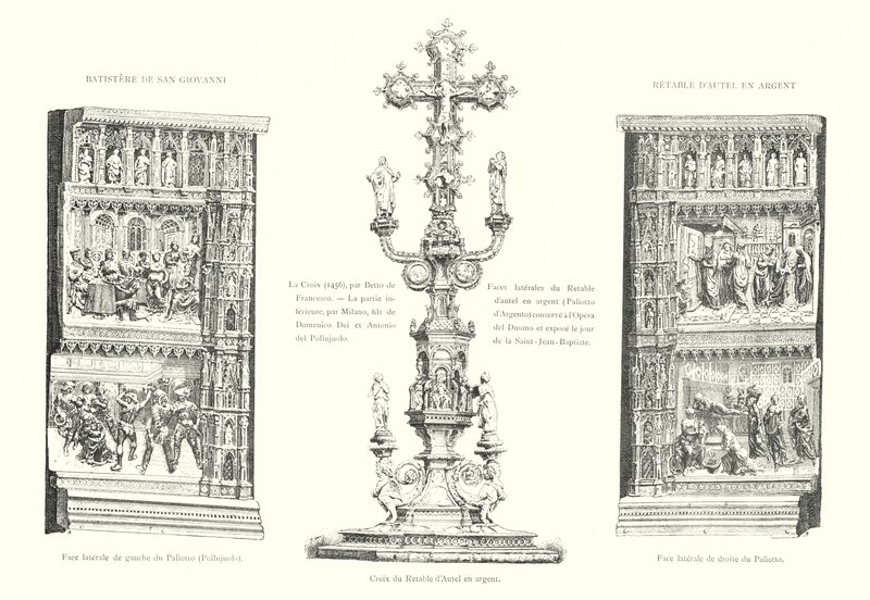 Doopkapel van San Giovanni, altaarstuk in zilver (gravure) door Italian School