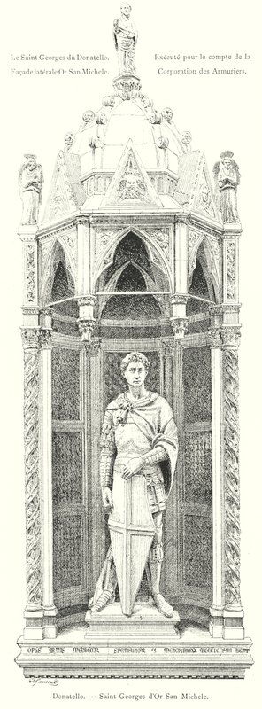Donatello, Sint Joris van Orsanmichele (gravure) door Italian School