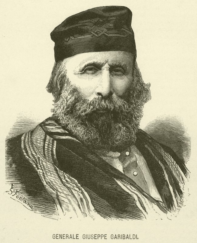 Generale Giuseppe Garibaldi (gravure) door Italian School