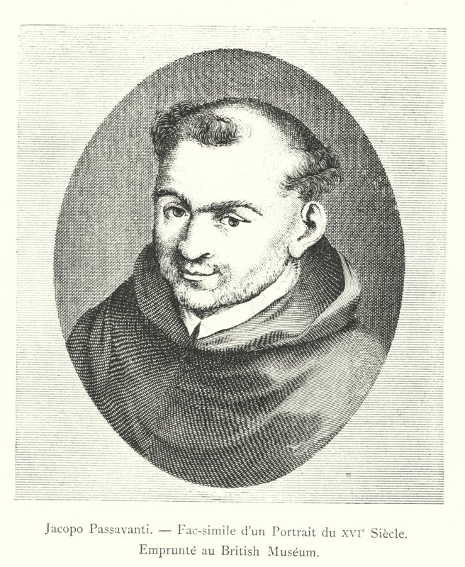 Jacopo Passavanti, Fac-simile van een Portret uit de 16e Eeuw, geleend van het British Museum door Italian School