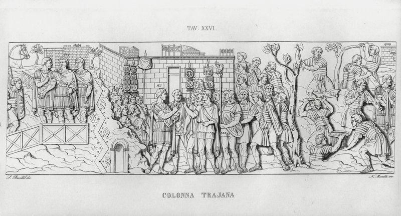 La Colonna Trajana, Zuil van Trajanus door Italian School