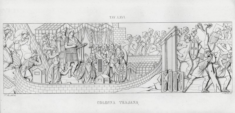 La Colonna Trajana, Zuil van Trajanus door Italian School