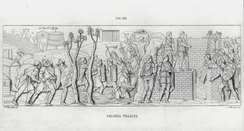 La Colonna Trajana, Zuil van Trajanus door Italian School