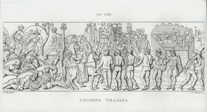 La Colonna Trajana, Zuil van Trajanus door Italian School