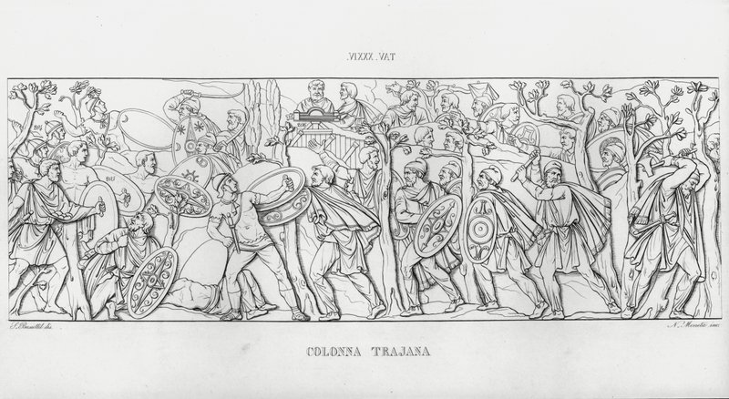 La Colonna Trajana, Zuil van Trajanus door Italian School