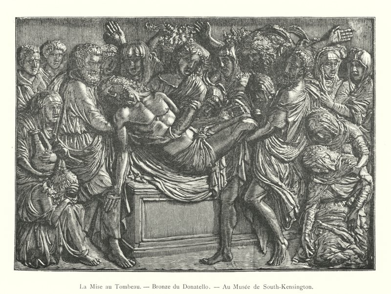 De Graflegging, Brons van Donatello, In het South-Kensington Museum door Italian School