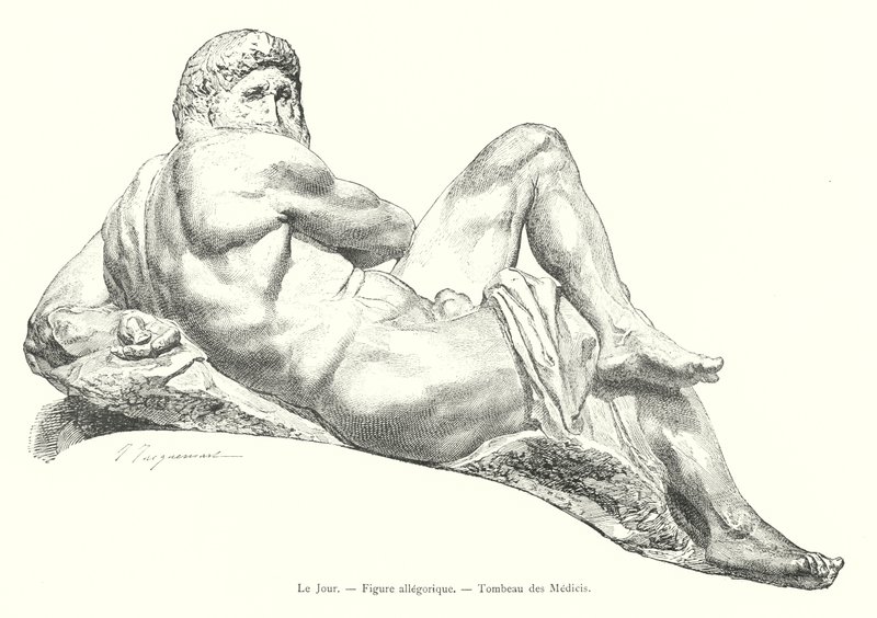 De Dag, Allegorische figuur, Graf van de Medici door Italian School