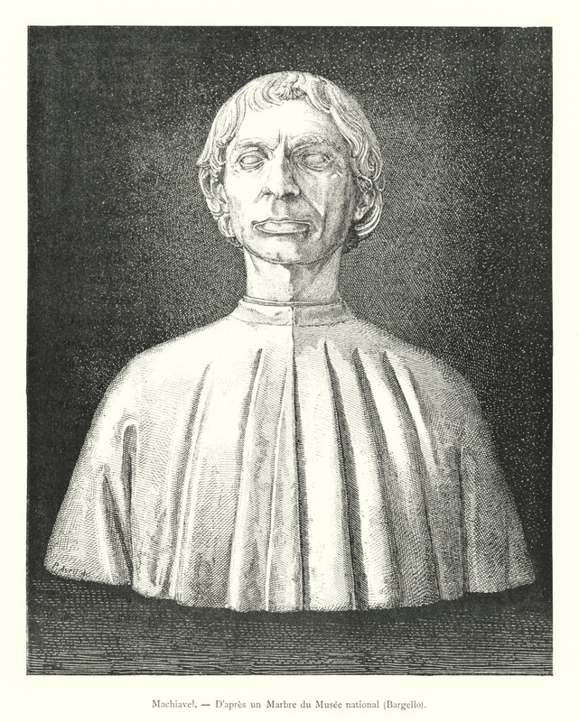 Machiavelli, naar een marmer van het Nationaal Museum, Bargello door Italian School