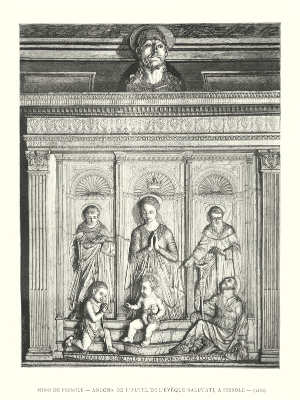 Mino de Fiesole, Ancona van het Altaar van Bisschop Salutati, in Fiesole door Italian School