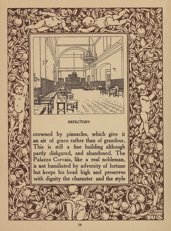 Pagina uit brochure voor San Domenico Palace Hotel, Taormina (litho) door Italian School