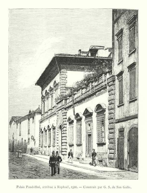 Pandolfini-paleis, toegeschreven aan Raphael door Italian School