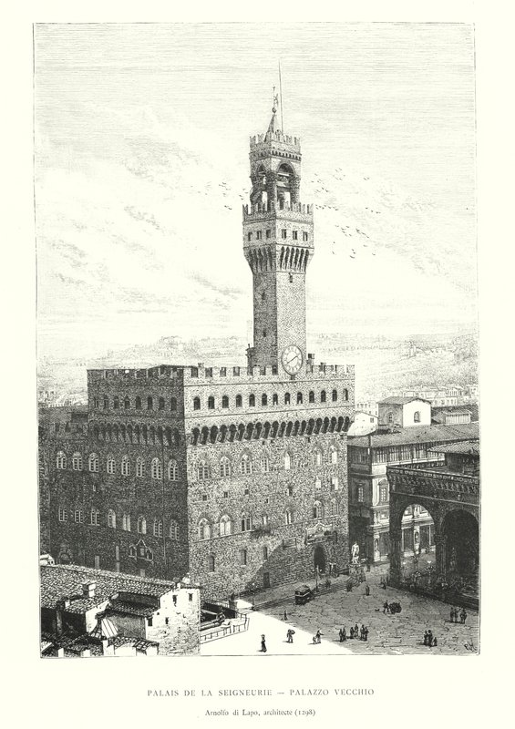 Palais de la Seigneurie, Palazzo Vecchio, Arnolfo di Lapo, architect door Italian School