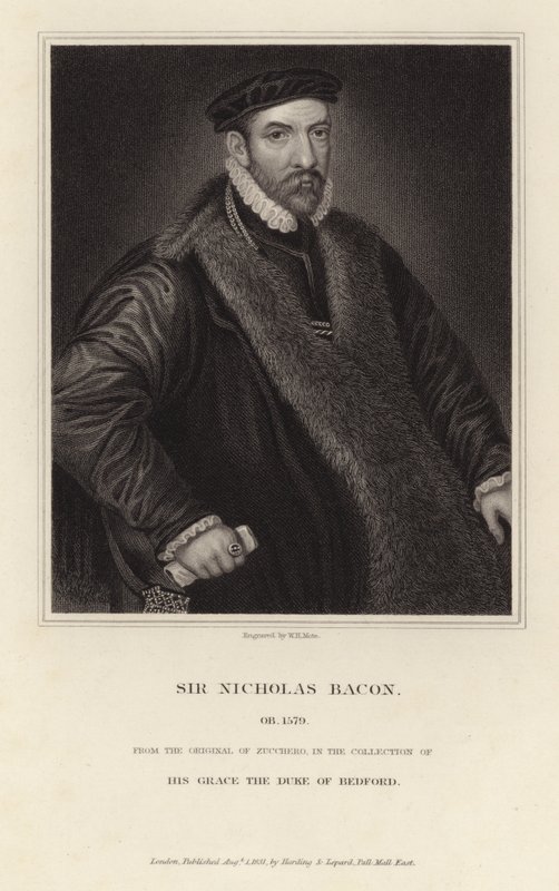 Portret van Sir Nicholas Bacon door Italian School